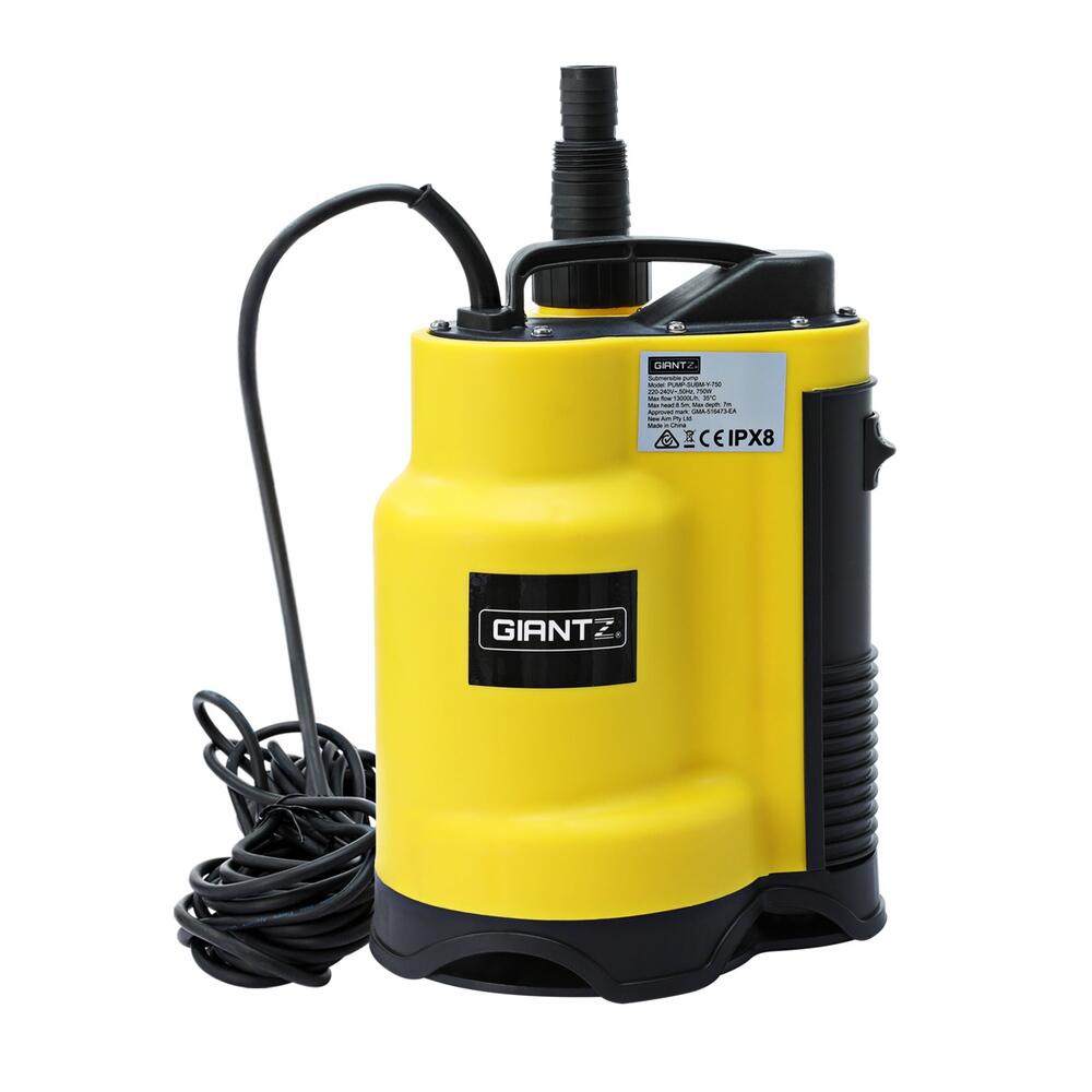 Giantz Grey Water Submersible Sump Pump Tight Access Clean Drainage Float 400W