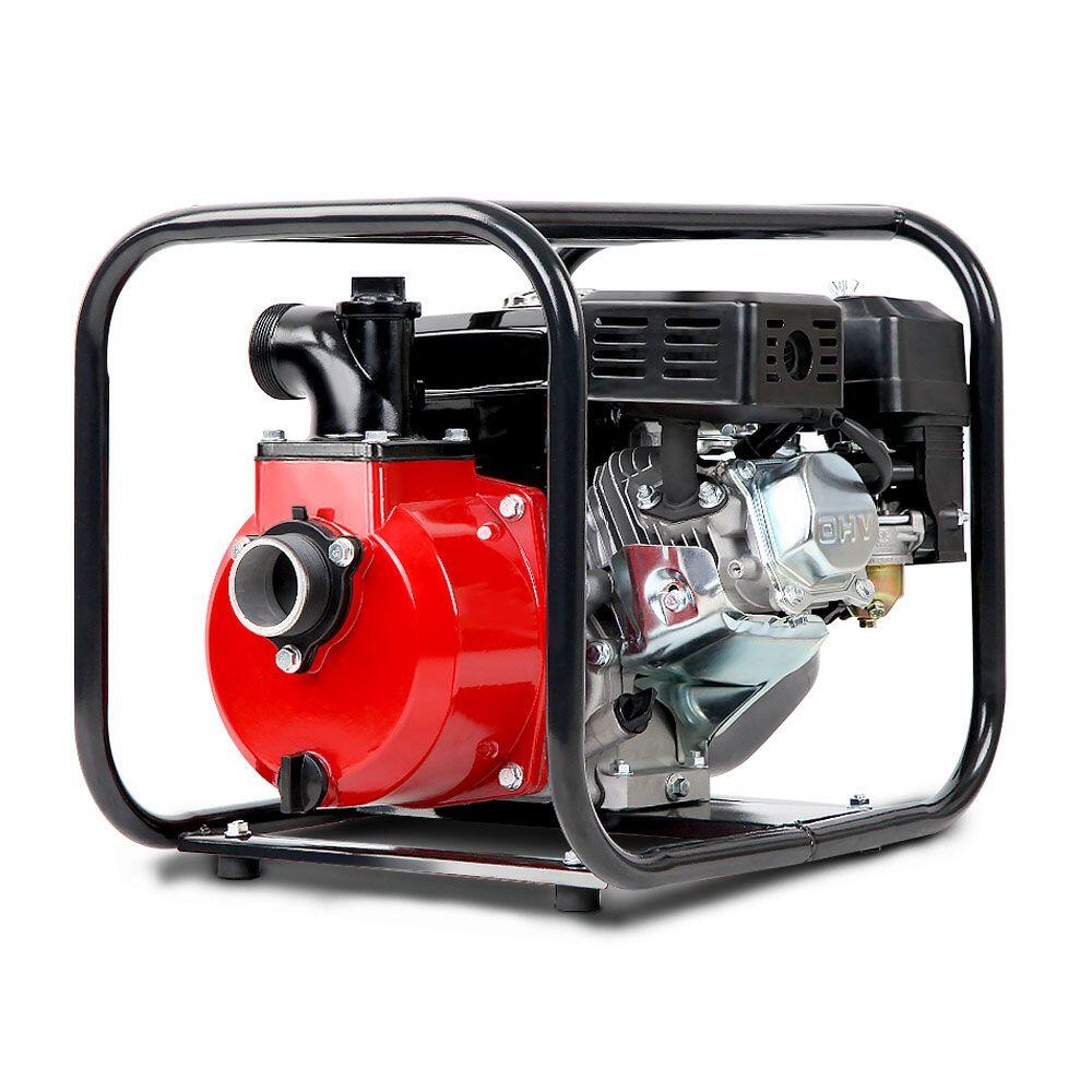 Giantz Petrol Water Pump 7HP Max, 2" High Flow 4-Stroke Engine Transfer Fire Fig