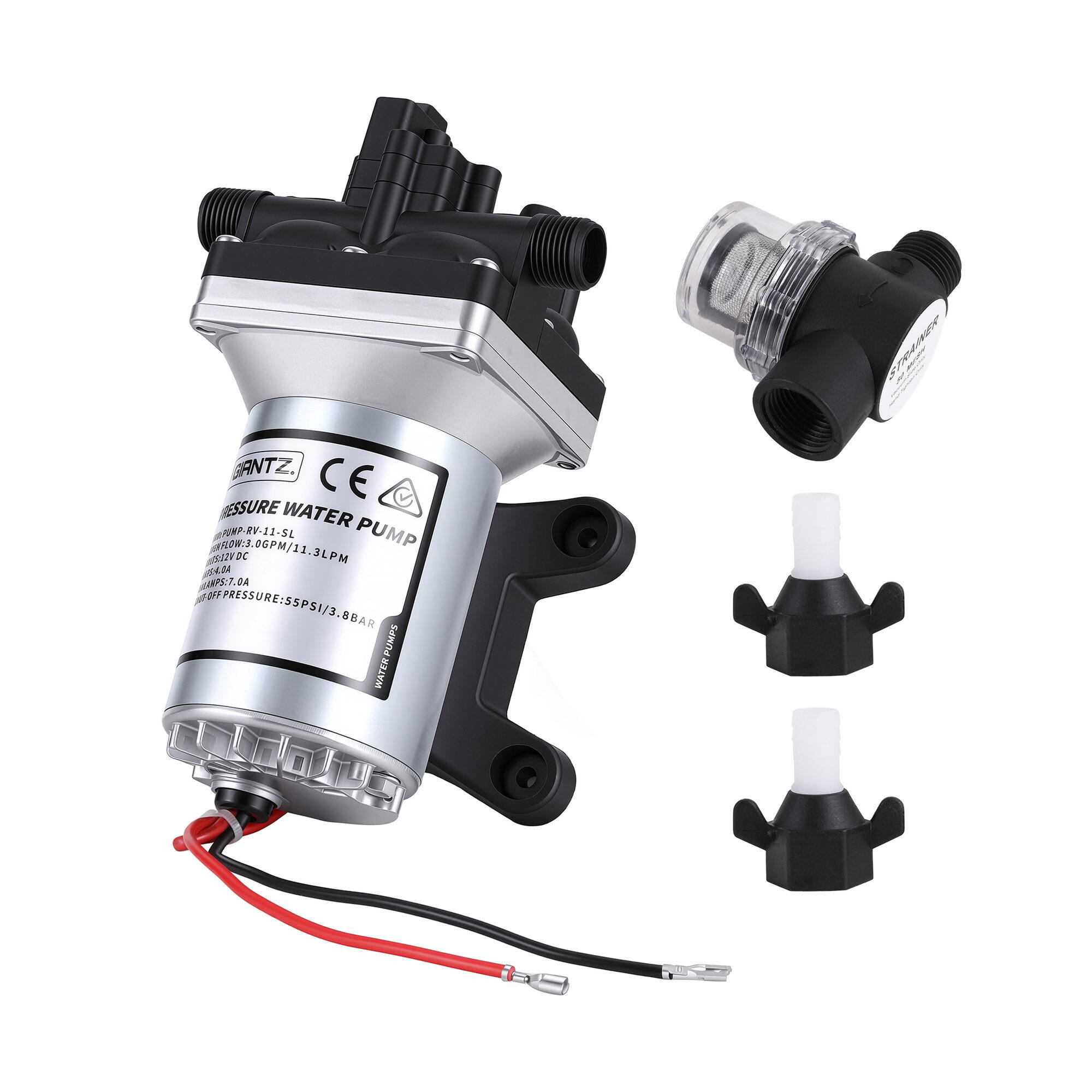 Giantz 12V Water Pump High Pressure Fast Self Priming 11.3L with Auto Switch for