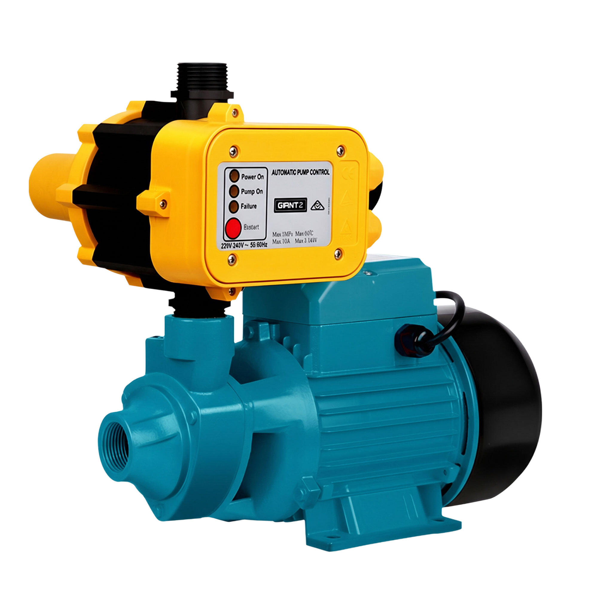 Giantz Peripheral Water Pump Garden Boiler Car Wash Auto Irrigation QB80 Yellow