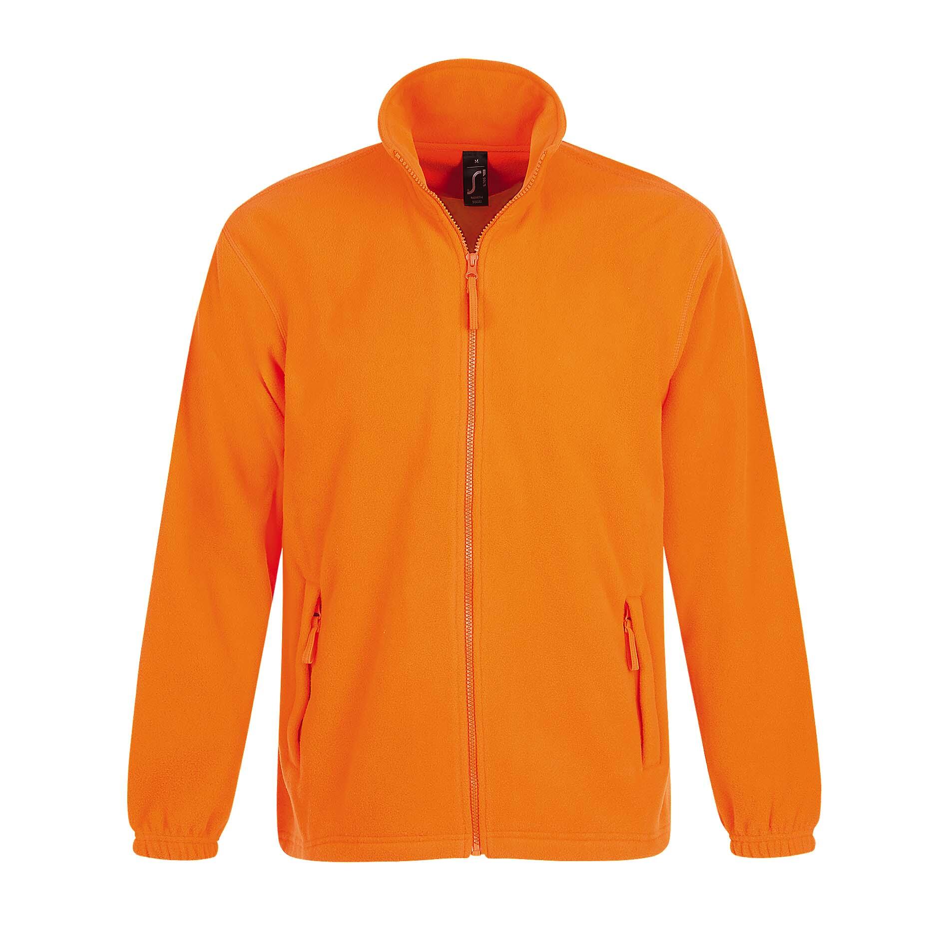 SOL'S Mens North Full Zip Outdoor Fleece Jacket (Orange)