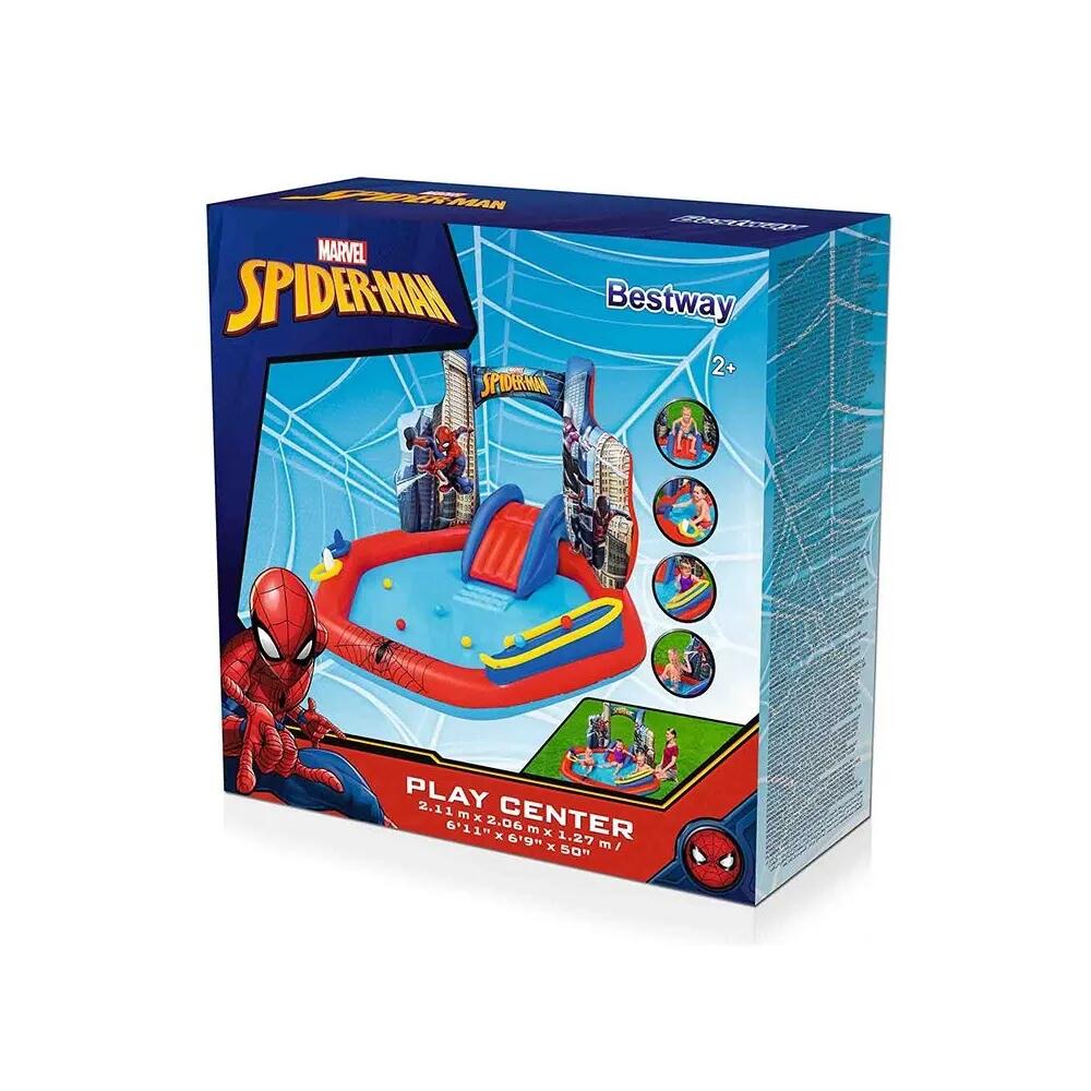 Bestway Spiderman Water Play Centre, Inflatable Kids Paddling Pool 2/7