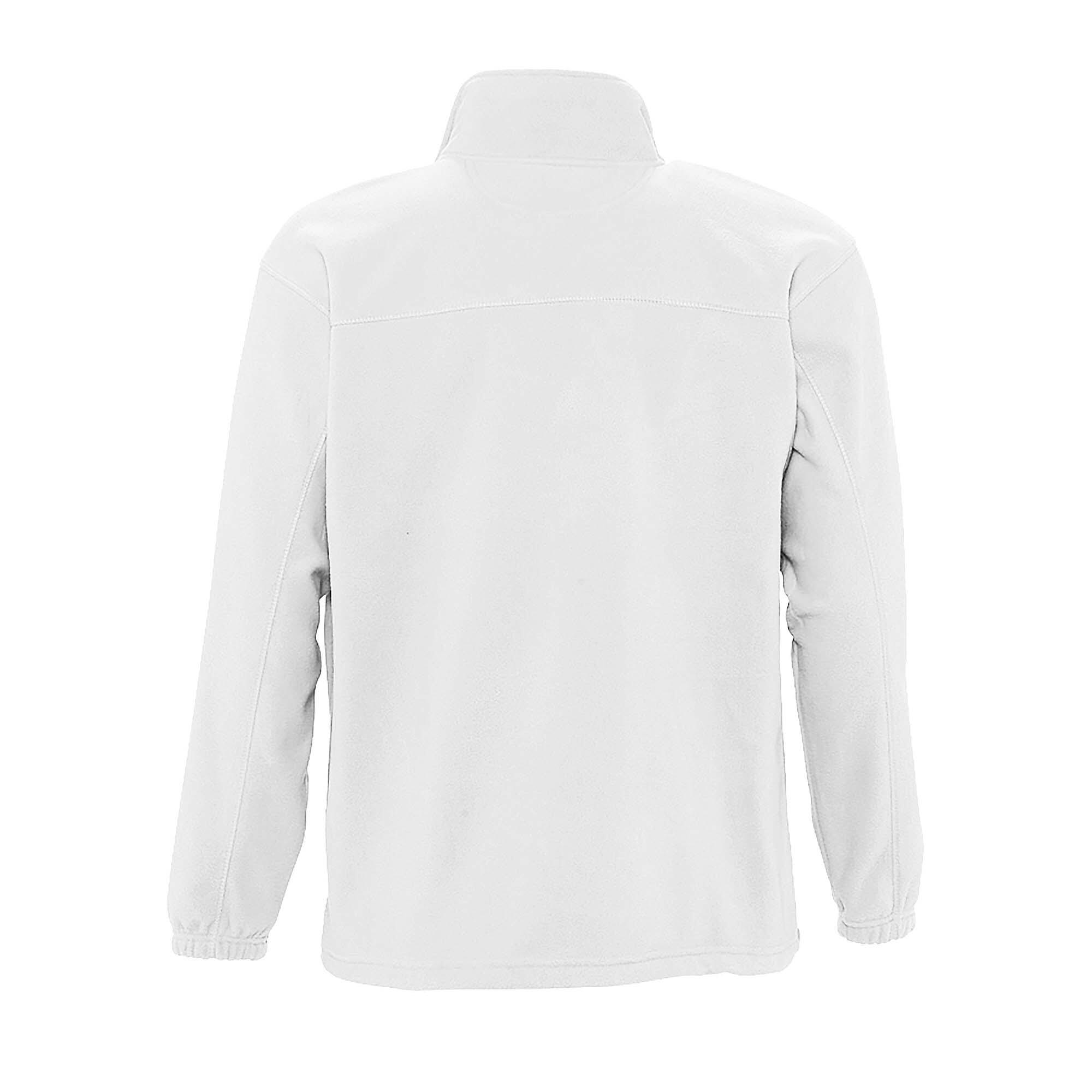 Mens North Full Zip Outdoor Fleece Jacket (White) 2/4