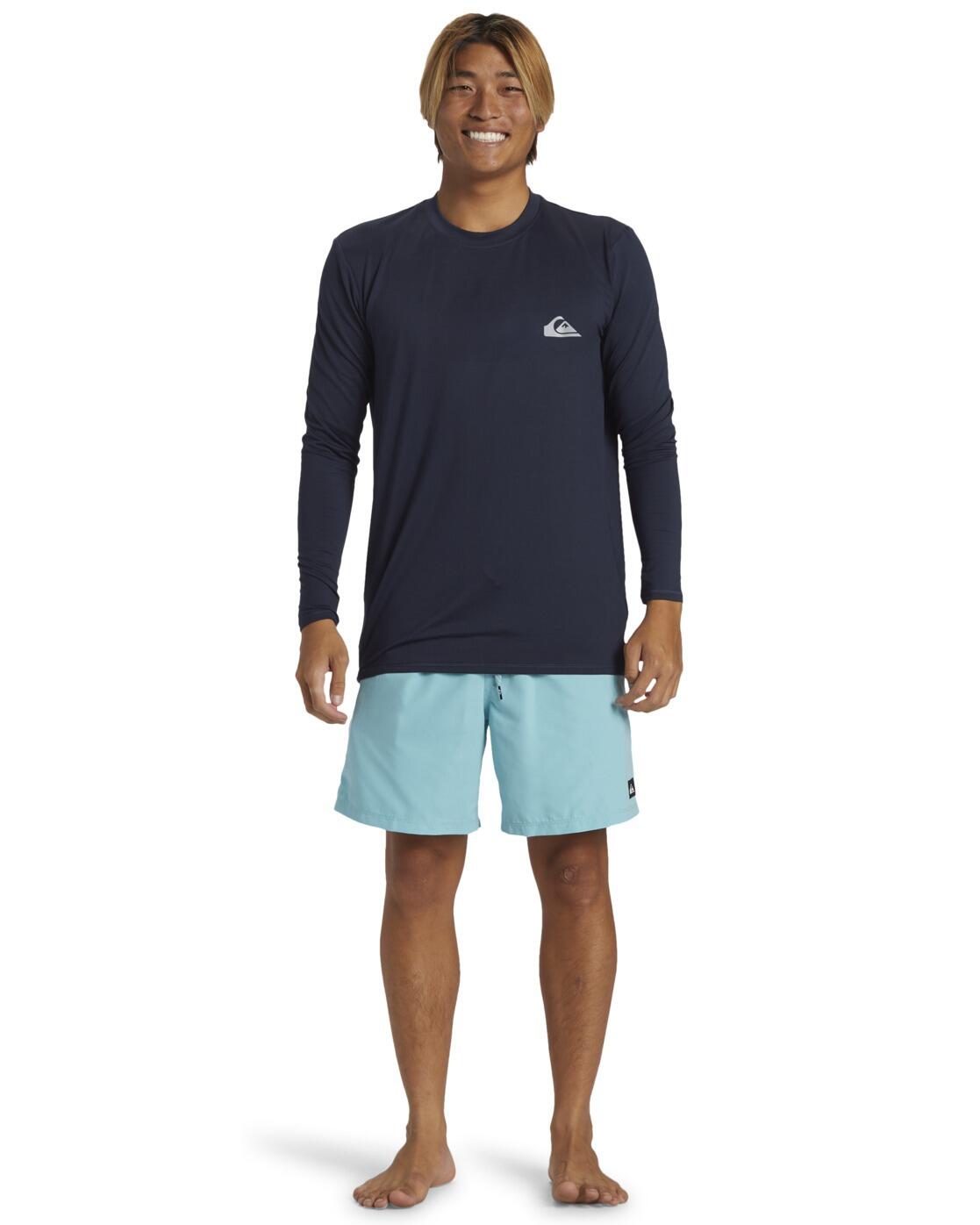 T-shirt de surf à manches longues UPF50 EVERYDAY SURF Bleu Homme 4/4