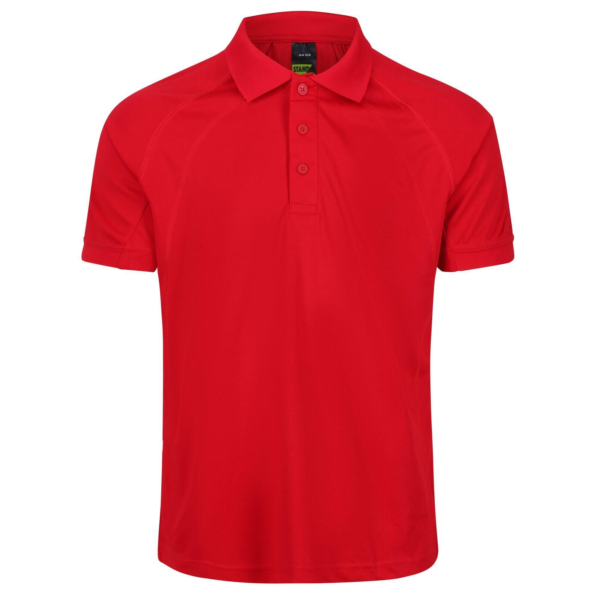 REGATTA Professional Mens Coolweave Short Sleeve Polo Shirt (Classic Red)