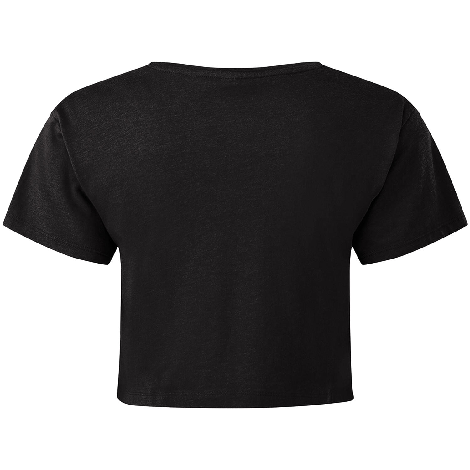 Womens/Ladies Crop Top (Black) 2/3