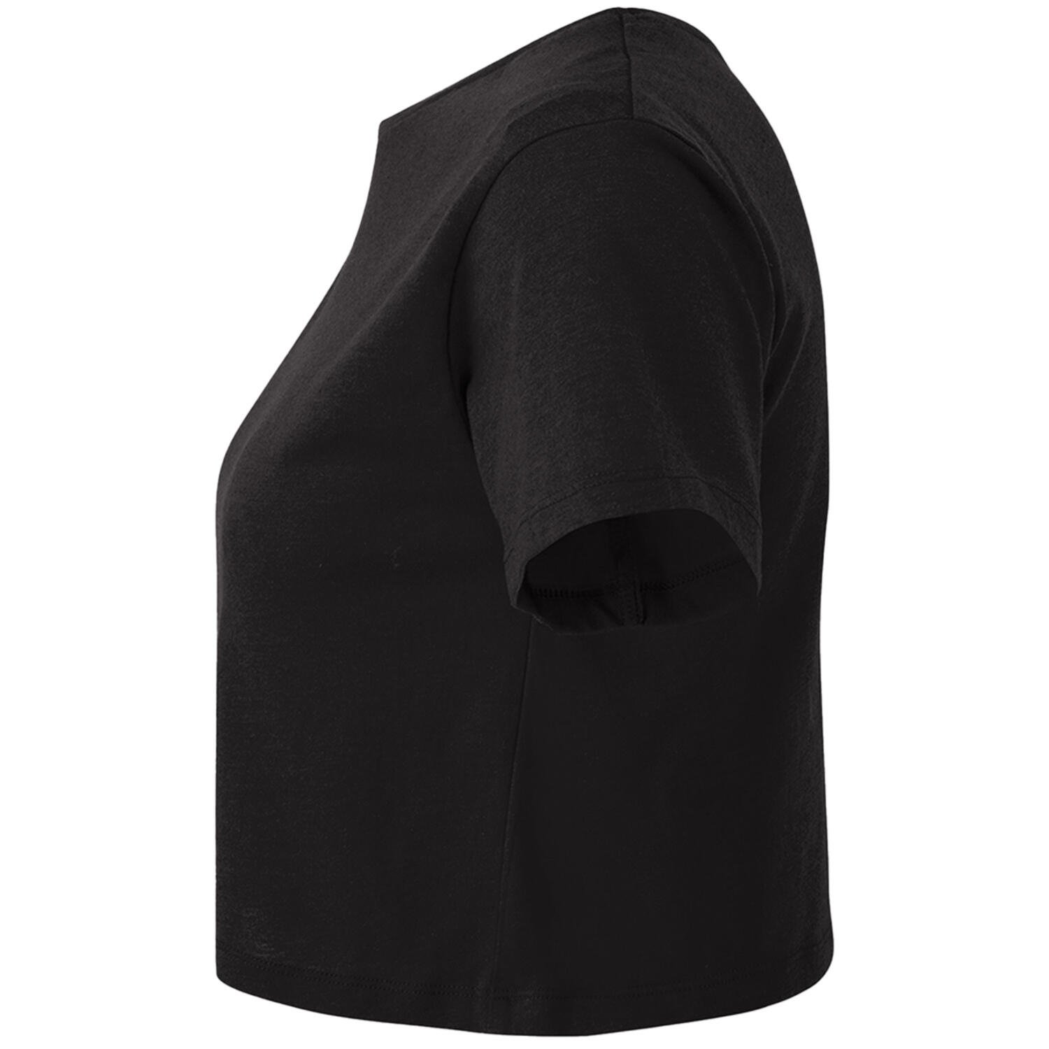 Womens/Ladies Crop Top (Black) 3/3