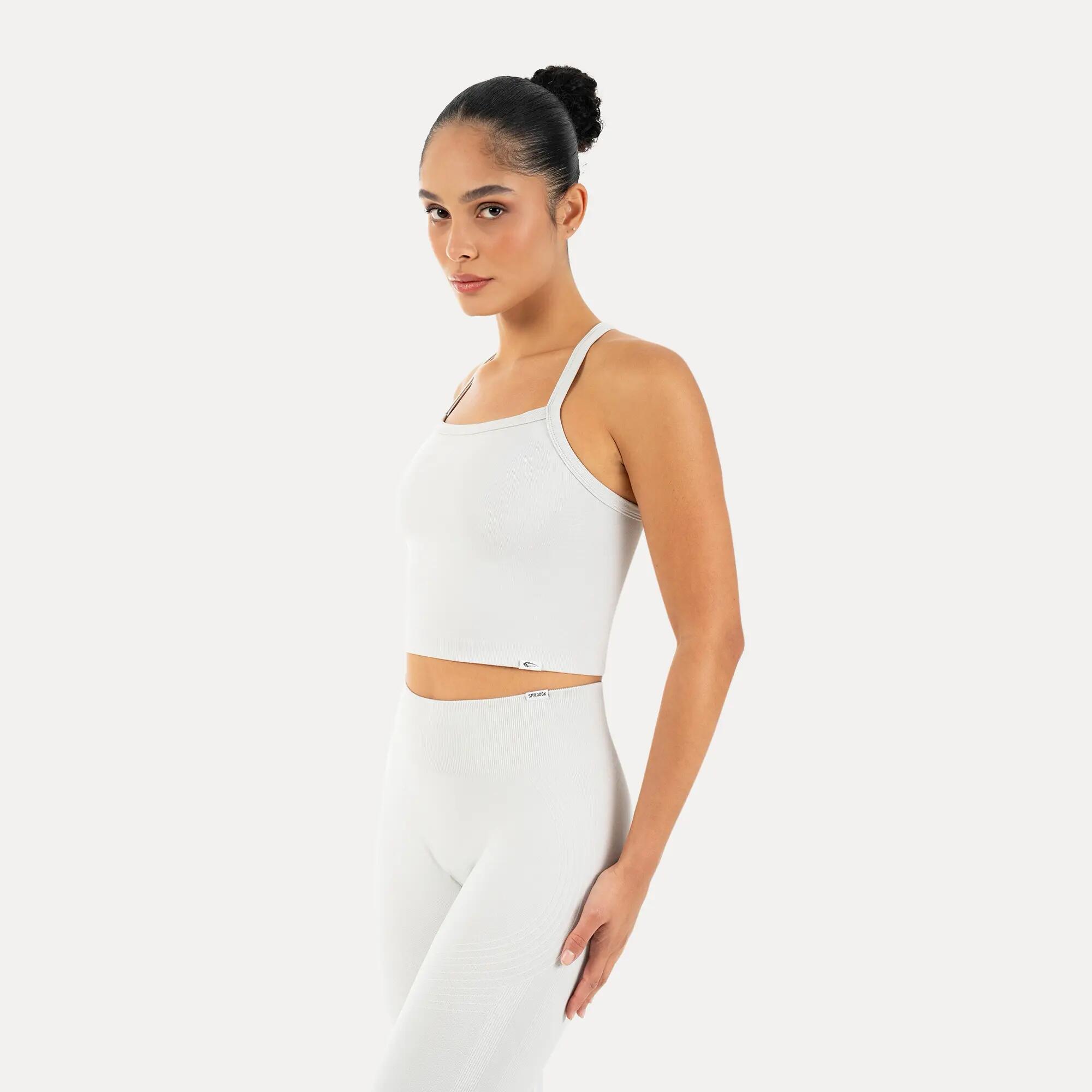 Damen Crop Top Vonda Hellgrau 2/6