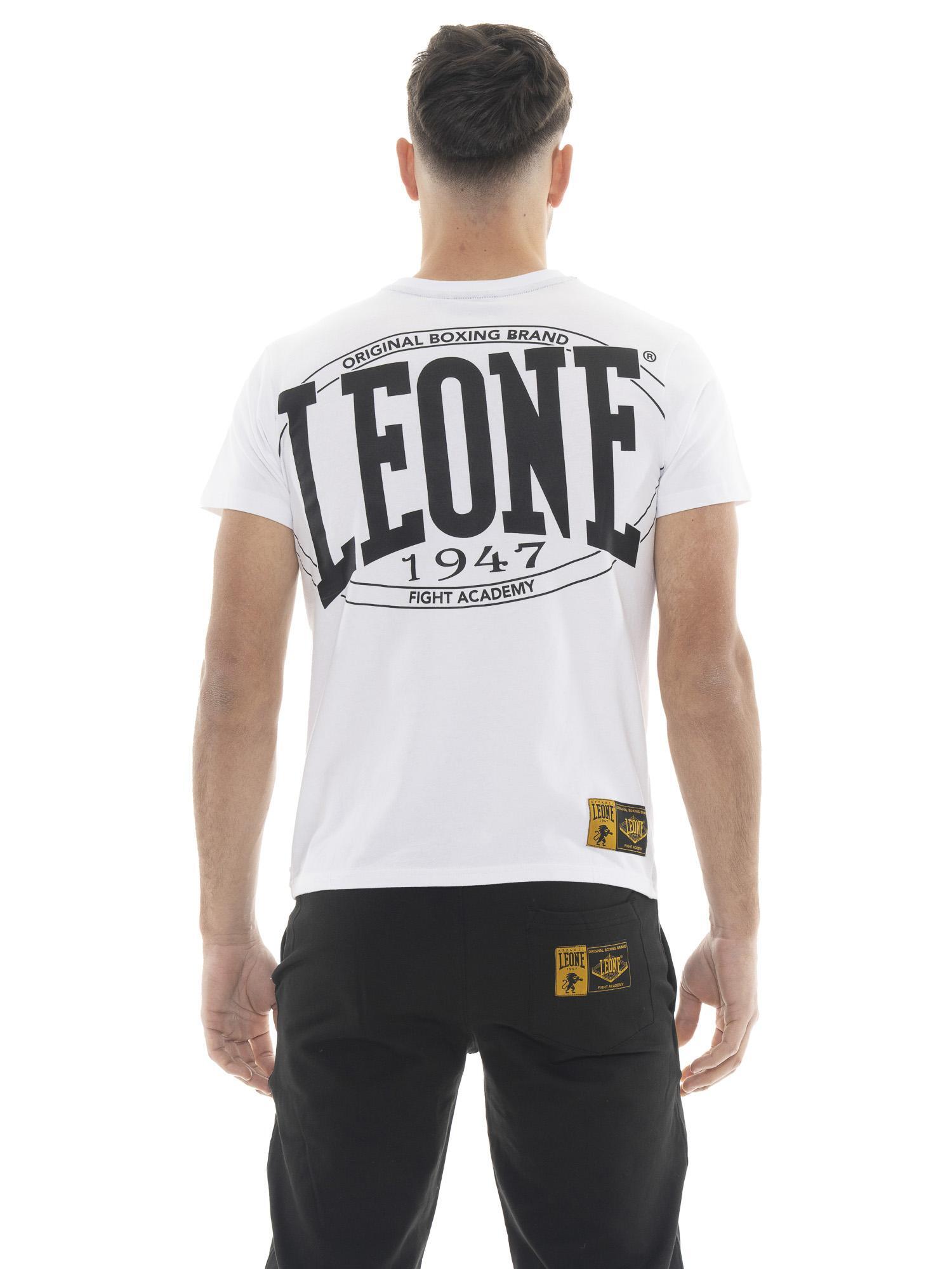 Kurzärmliges T-Shirt aus Stretch-Baumwolle mit goldenem Leone 1947-Logo 4/5
