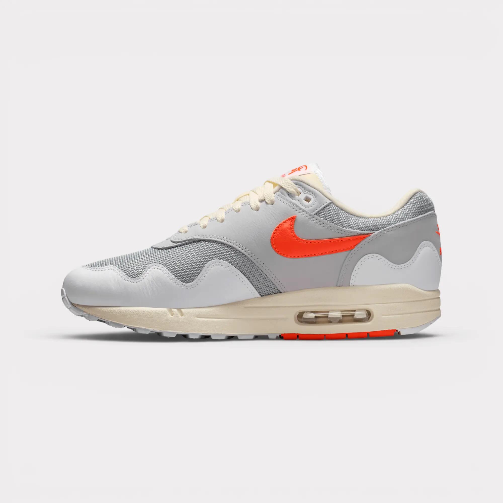 Chaussures - unisexe - air max 1 patta waves - white/hyper crimson 3/7