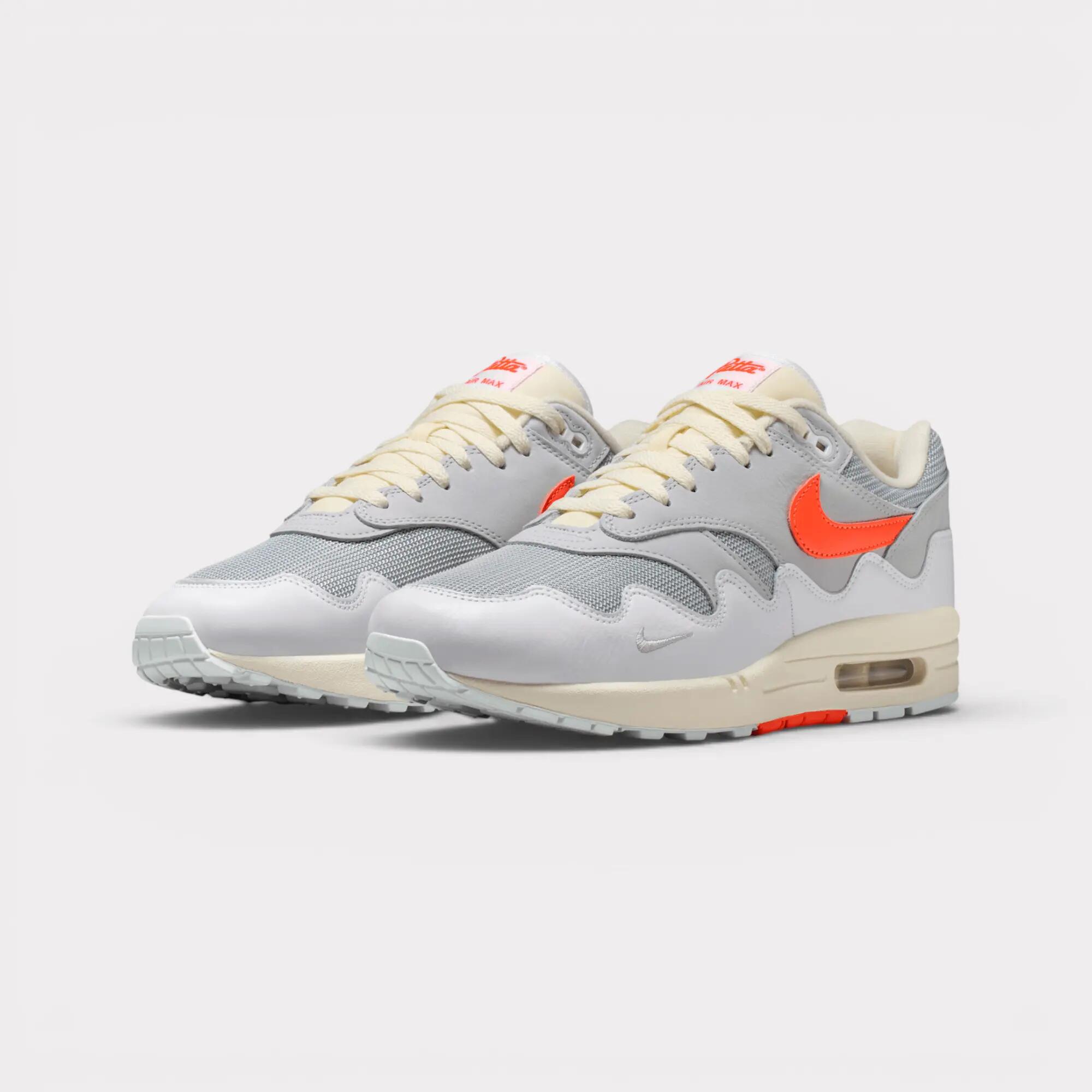 Chaussures - unisexe - air max 1 patta waves - white/hyper crimson 2/7