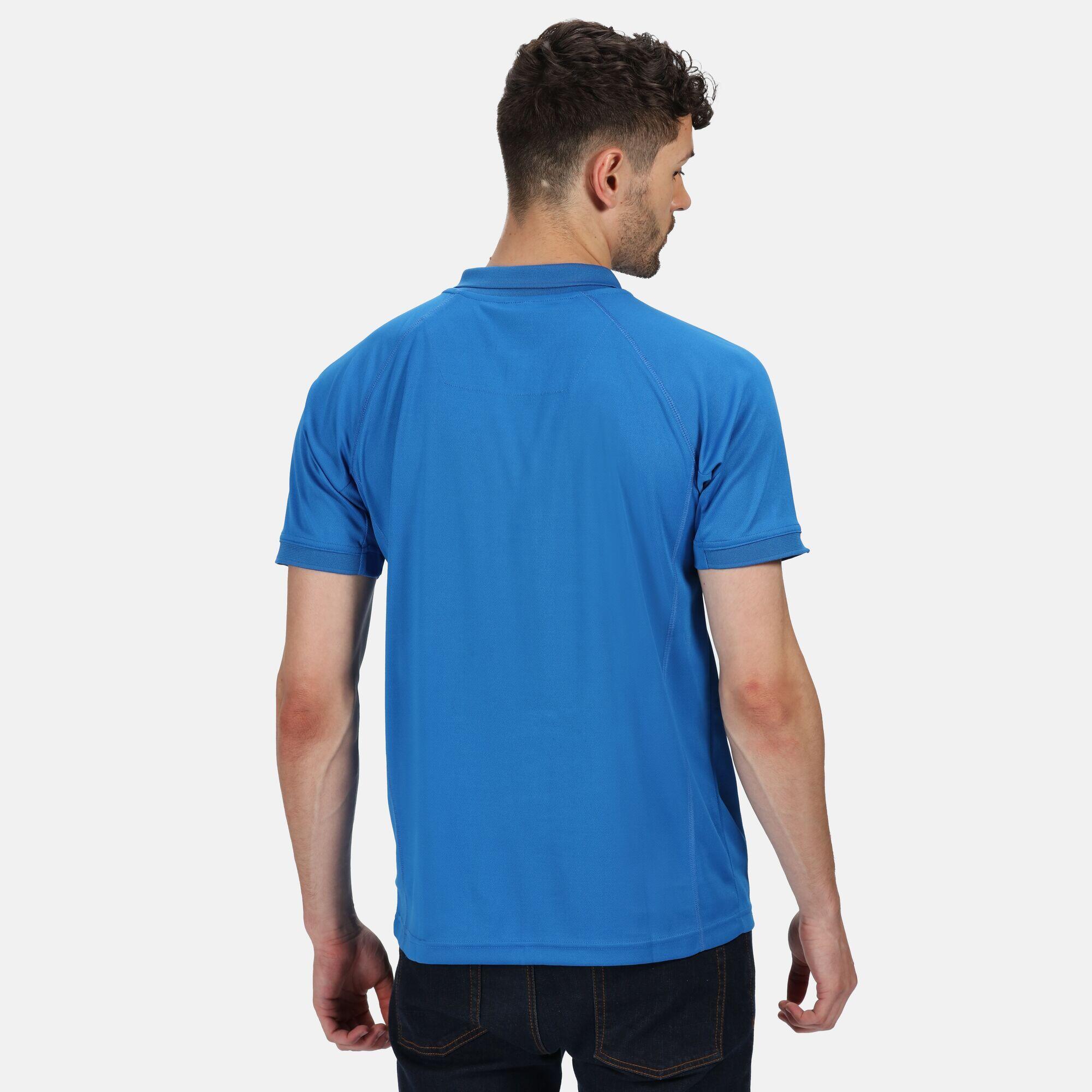 Professional Polo Coolweave A Manica Corta Uomo Regatta Blu Oxford 2/5