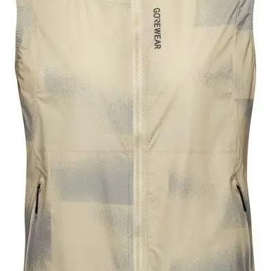 Gore Wear Concurve Cloud Sleeveless Windbreaker Jacket for Women in Beige and Gr