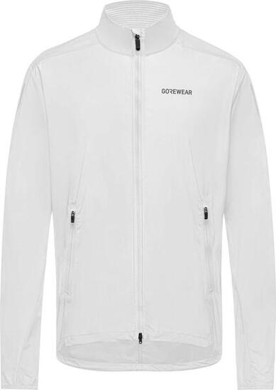 Giacca antivento da corsa Gore Wear Concurve Windbreaker bianca da uomo
