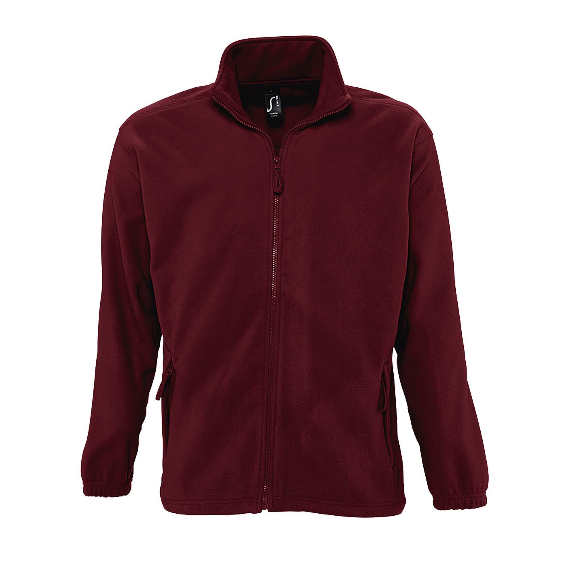 SOL'S Mens North Full Zip Outdoor Fleece Jacket (Burgundy)