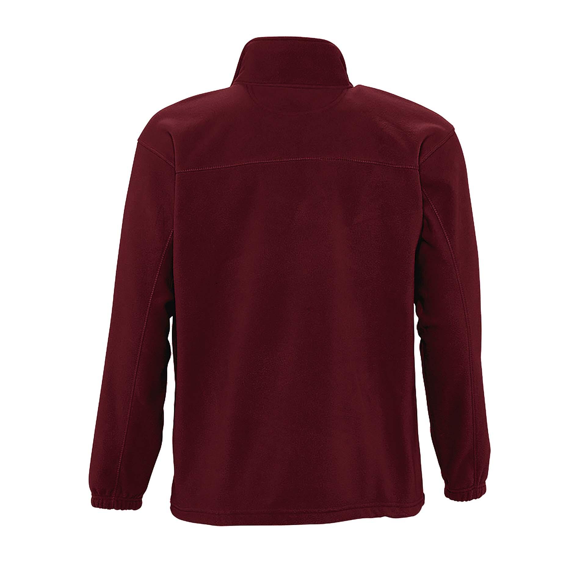 Mens North Full Zip Outdoor Fleece Jacket (Burgundy) 2/4