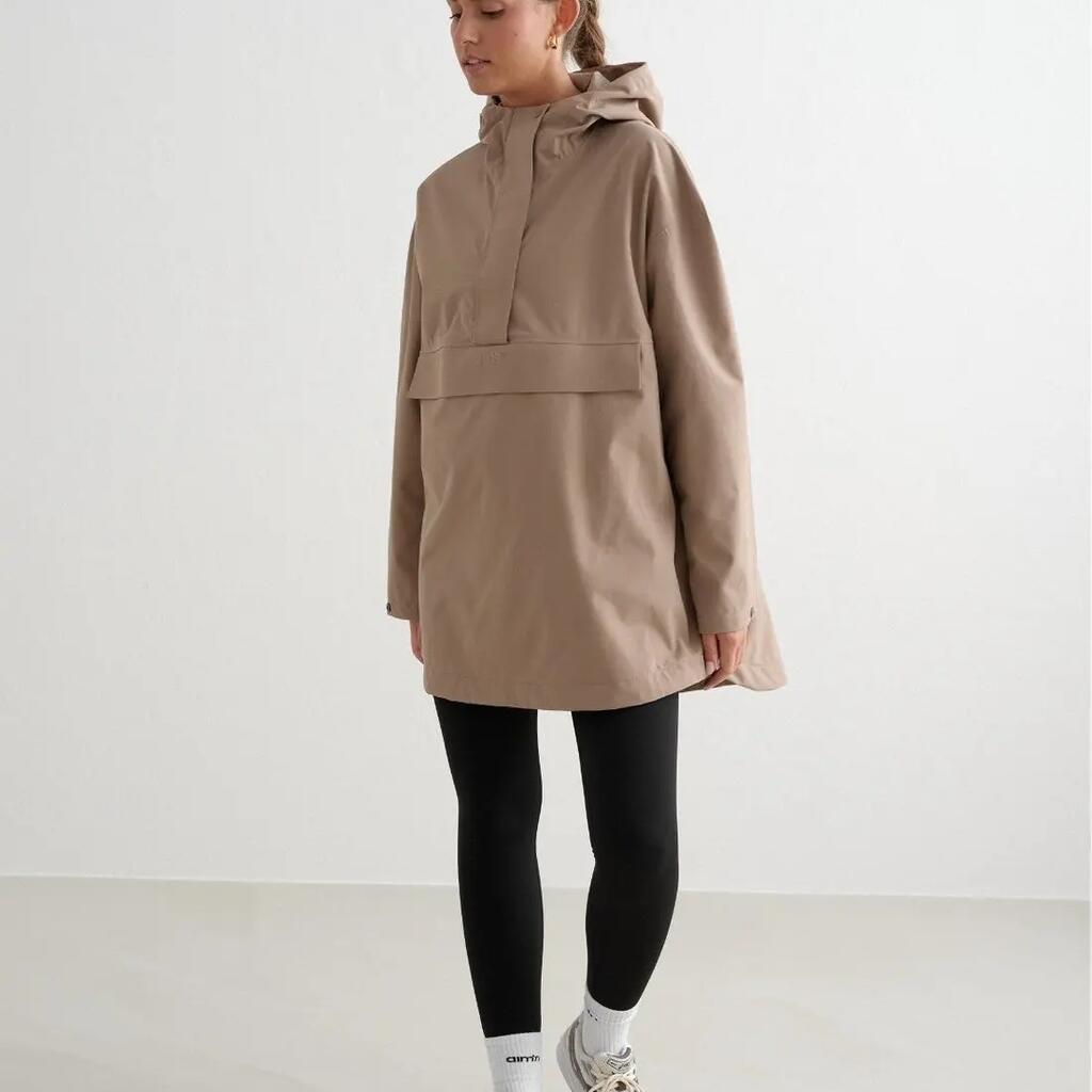 Women's Anorak Waterproof Oversized Half-Zip Espresso