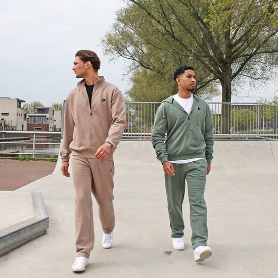 Pantalon de jogging Wess à jambes droites et taille élastique 4/5