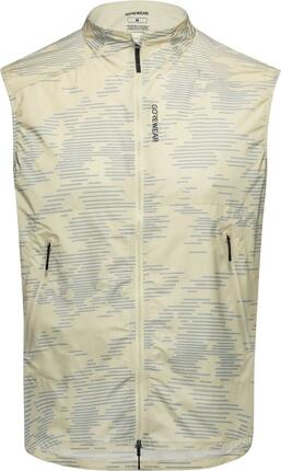 Mouwloos winddicht vest van Gore Wear Concurve Electro, beige en grijs
