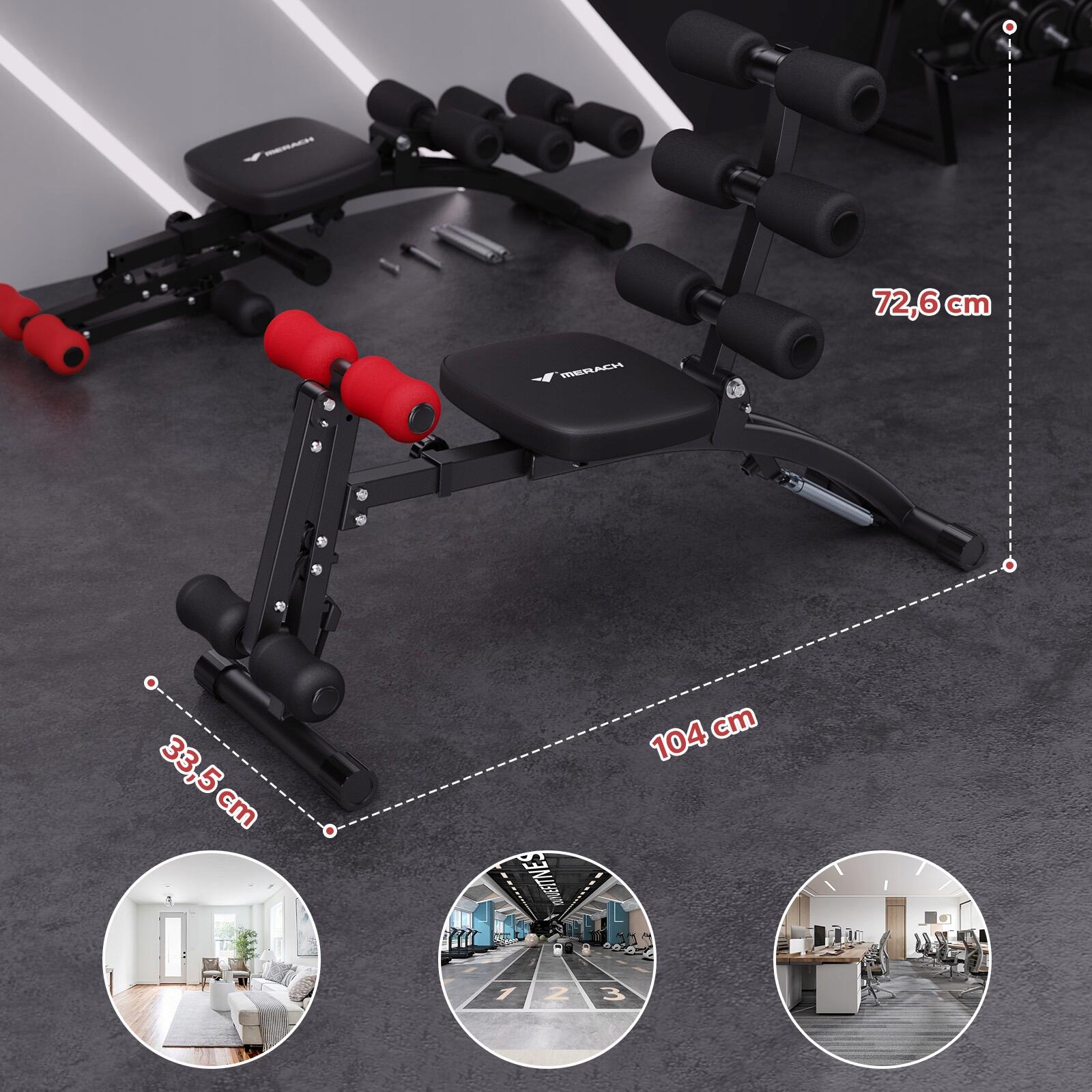 Banc de musculation multifonction pliable 130 kg - acier Q235 7/7