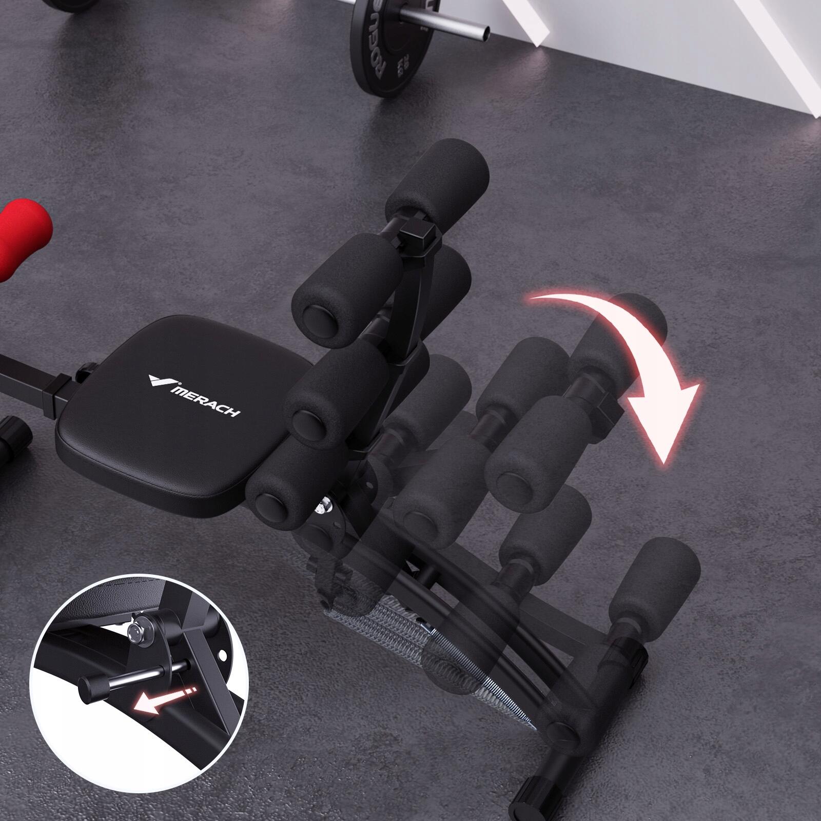 Banc de musculation multifonction pliable 130 kg - acier Q235 4/7