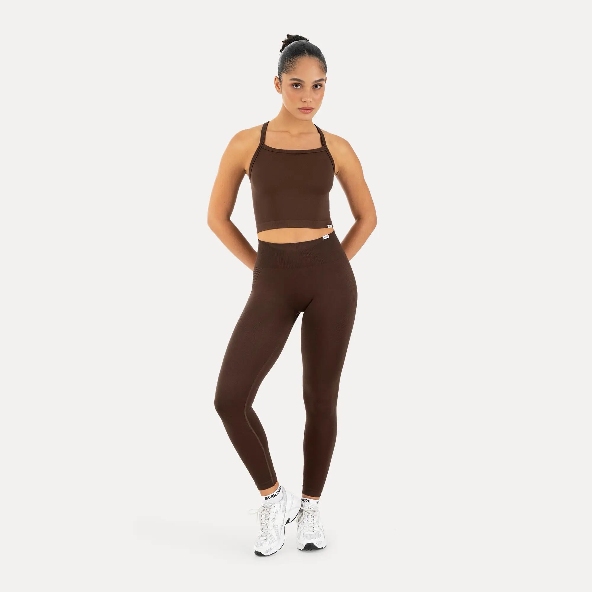 Damen Crop Top Vonda Braun 3/6