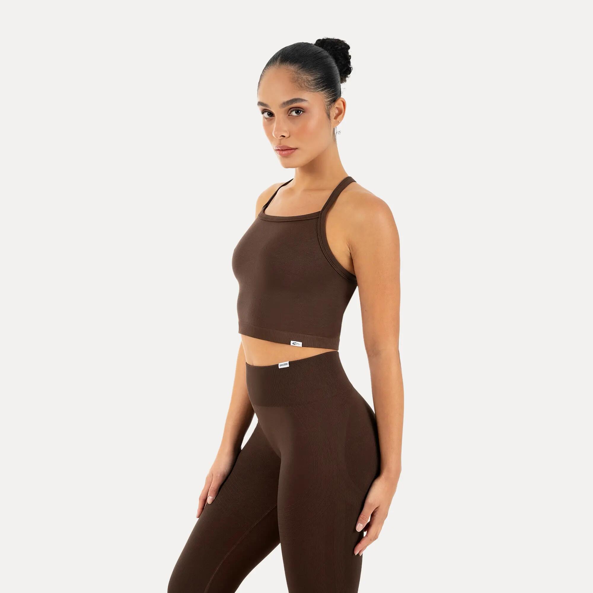 Damen Crop Top Vonda Braun 2/6