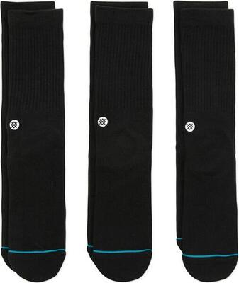 Sokken (3 paar) stance icon crew zwart
