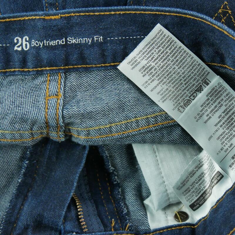 Second life - Blugi damă Levi Strauss boyfriend skinny bleumarin - Ca nou
