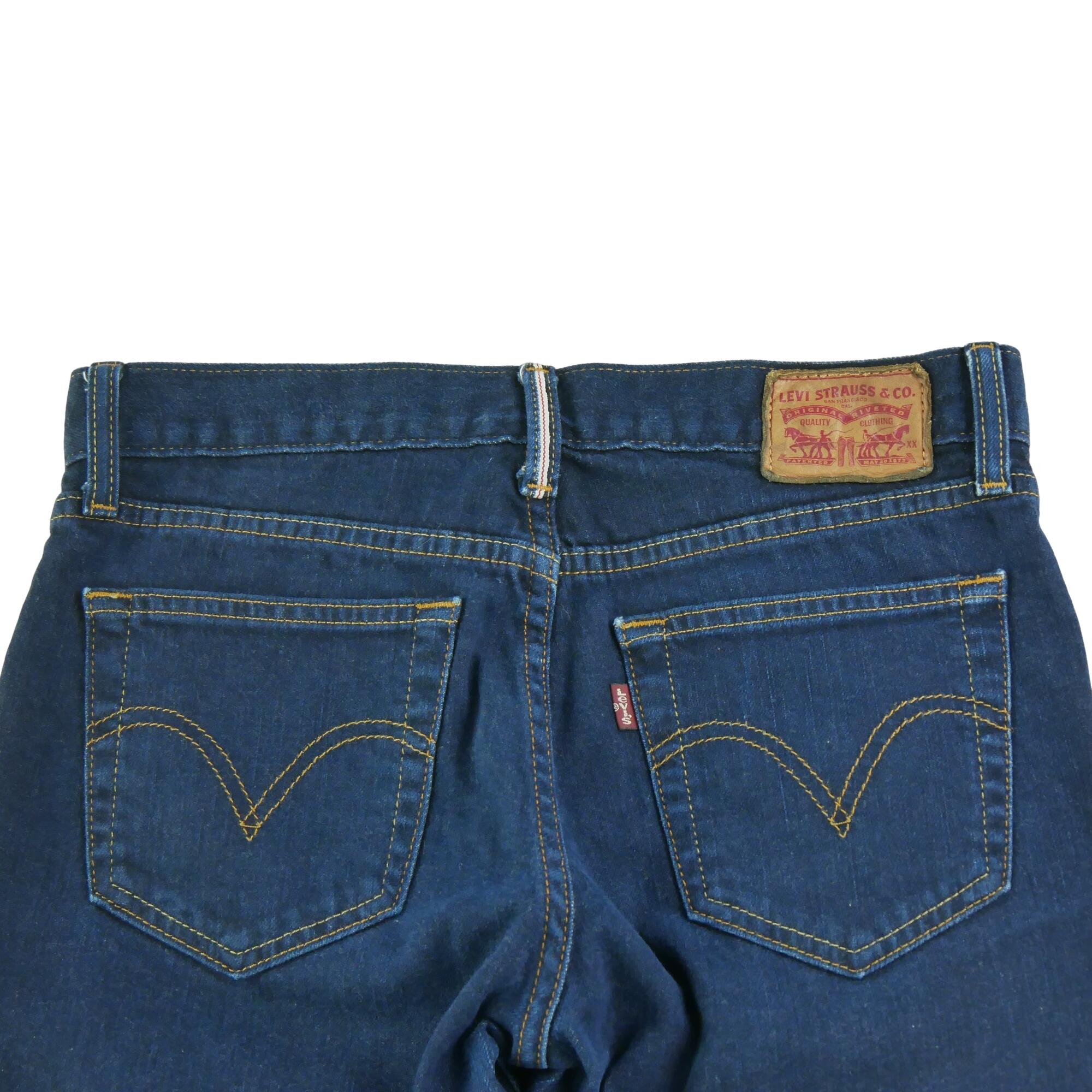 Seconde vie - Jean Femme Levis Boyfriend Skinny Marine - Excellent 4/7