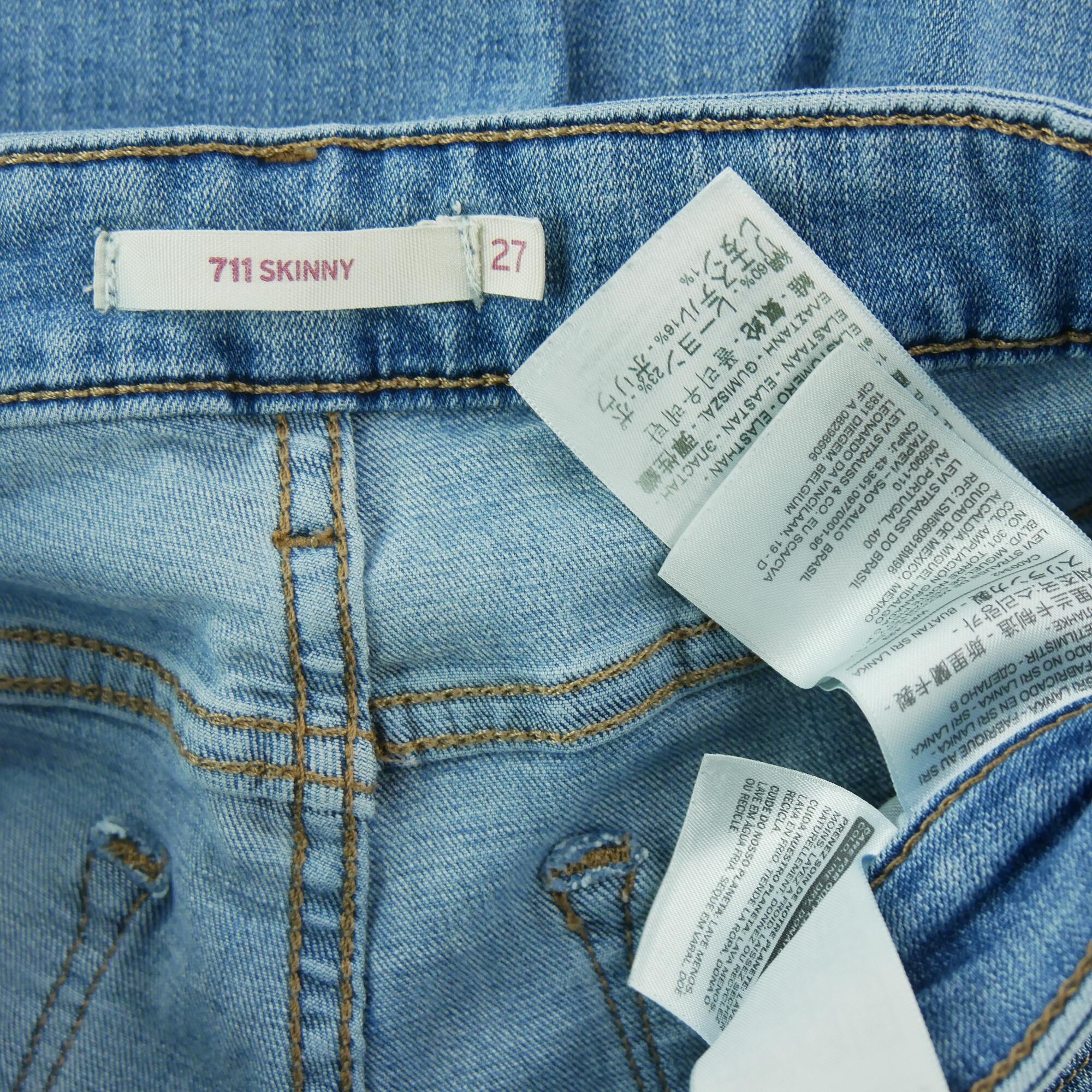 Seconde vie - Jean Femme Levis 711 Skinny Bleu - Excellent 6/6