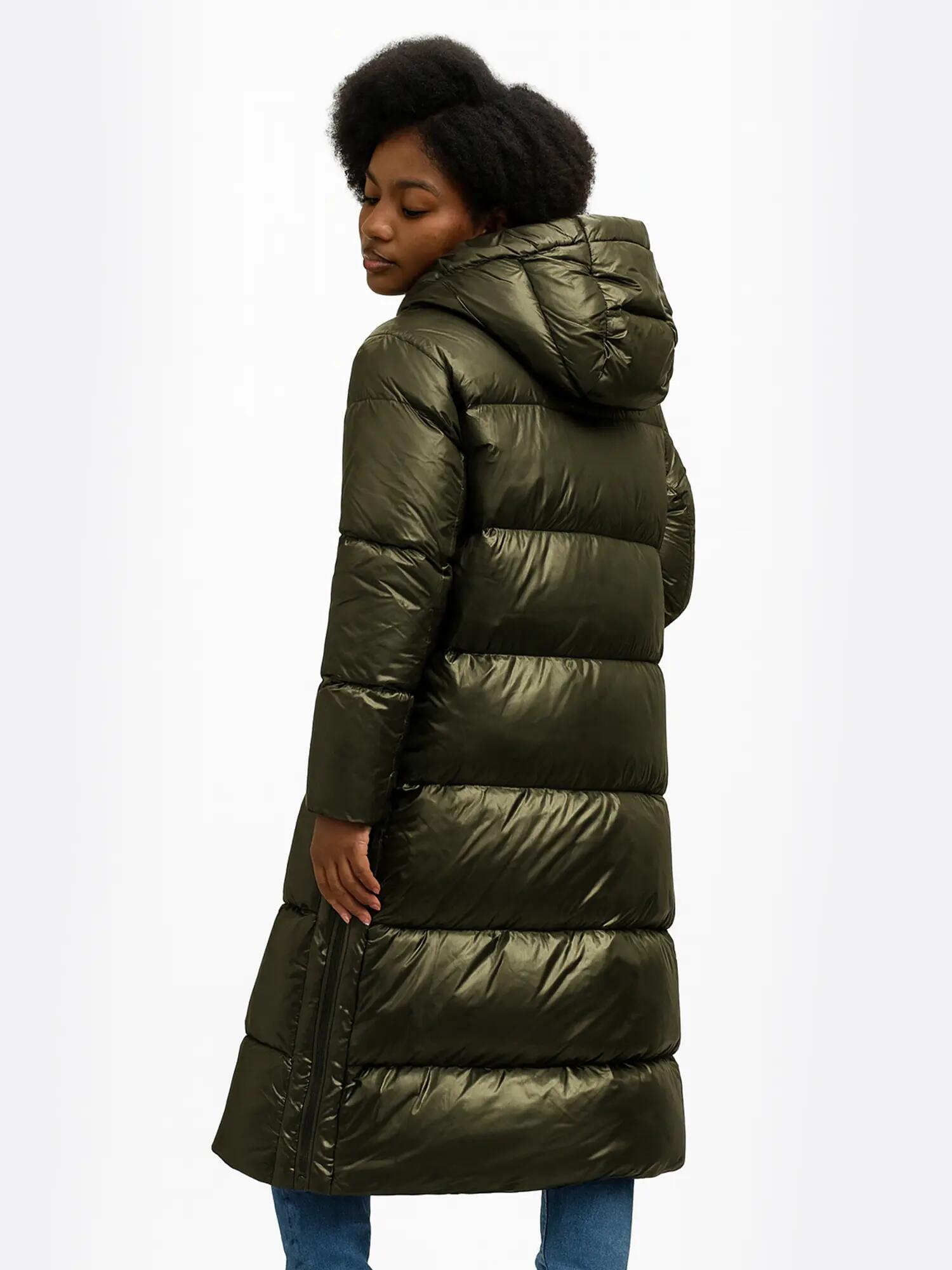 Abrigo Niza long jacket de la marque ECOON couleur Khaki 2/3