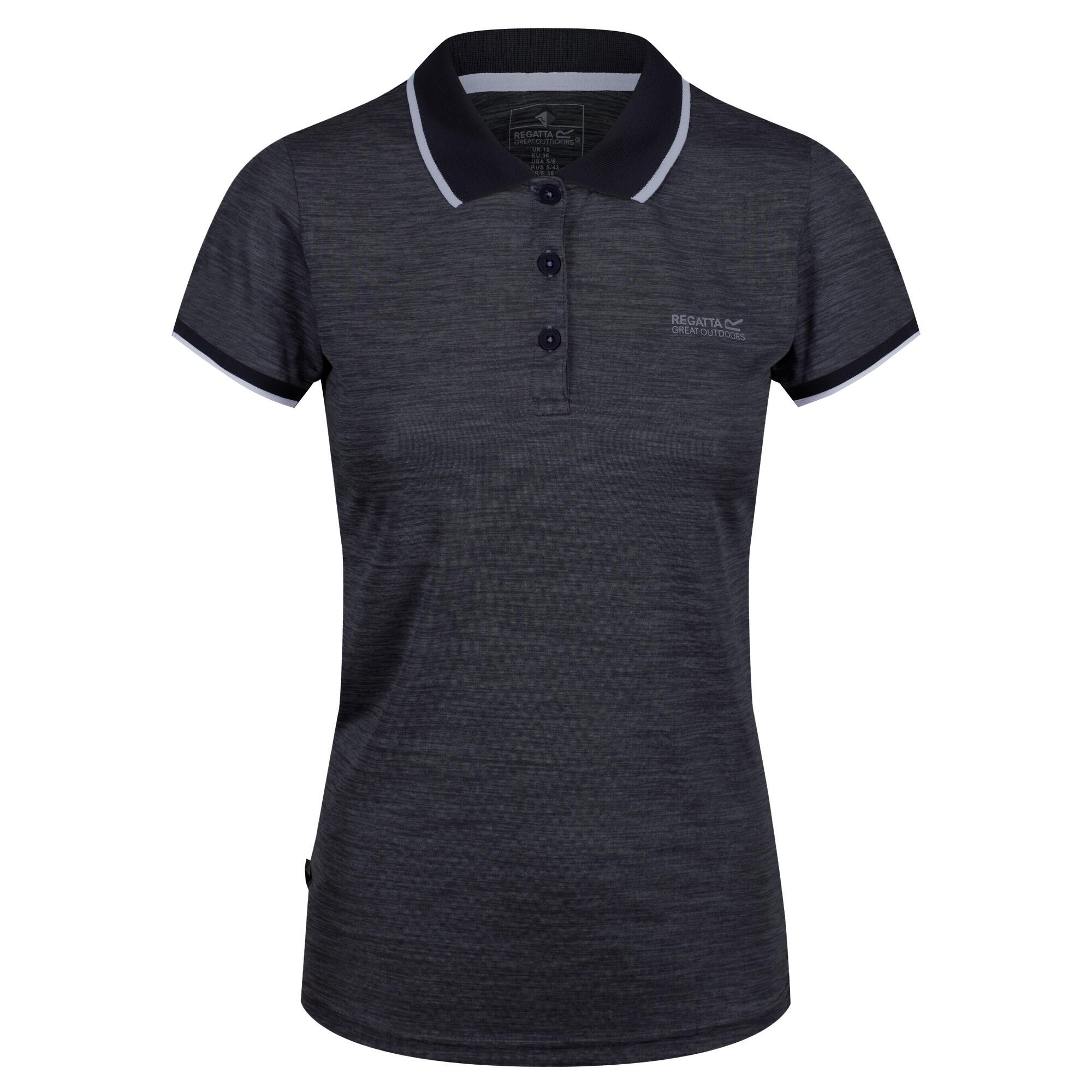 Womens/Ladies Remex II Polo Neck TShirt (Black) 1/5