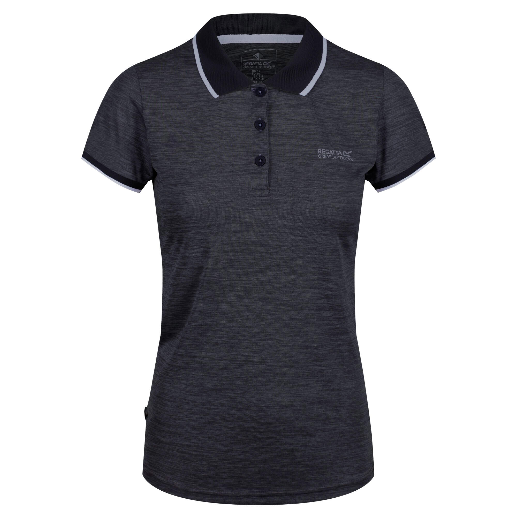 REMEX Women's short-sleeved polo shirt (Black)