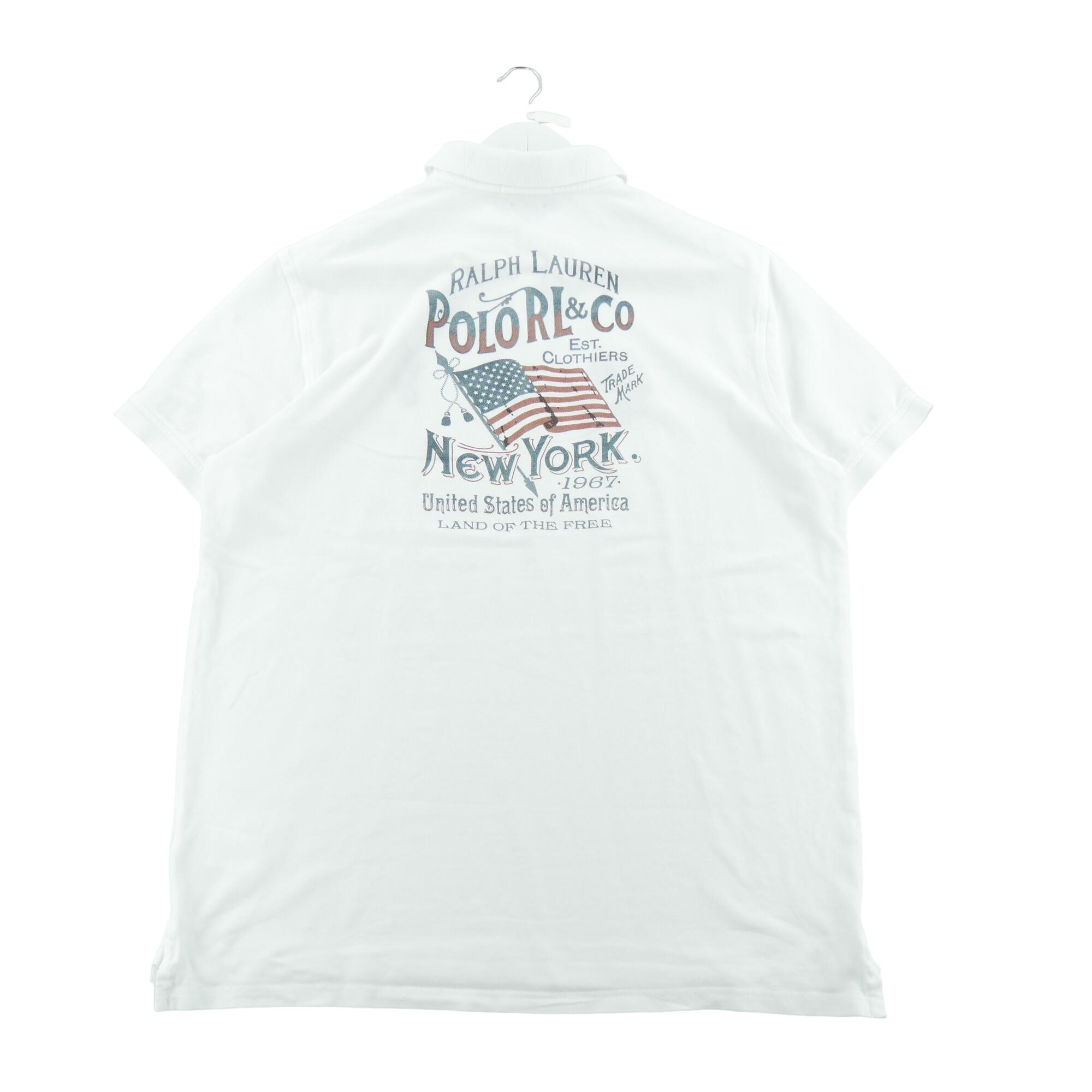 Tweedehands - Polo Ralph Lauren heren korte mouwen USA vlag - Als nieuw 3/6