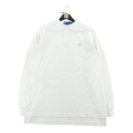 Seconde vie - Polo manches longues Homme Blanc - Bon état