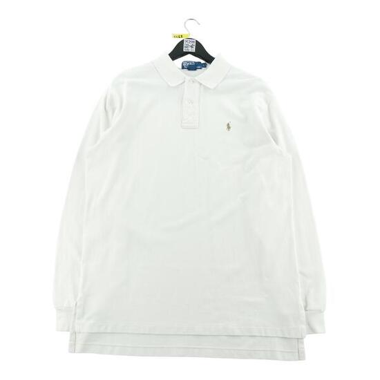 Seconde vie - Polo manches longues Homme Blanc - Bon état