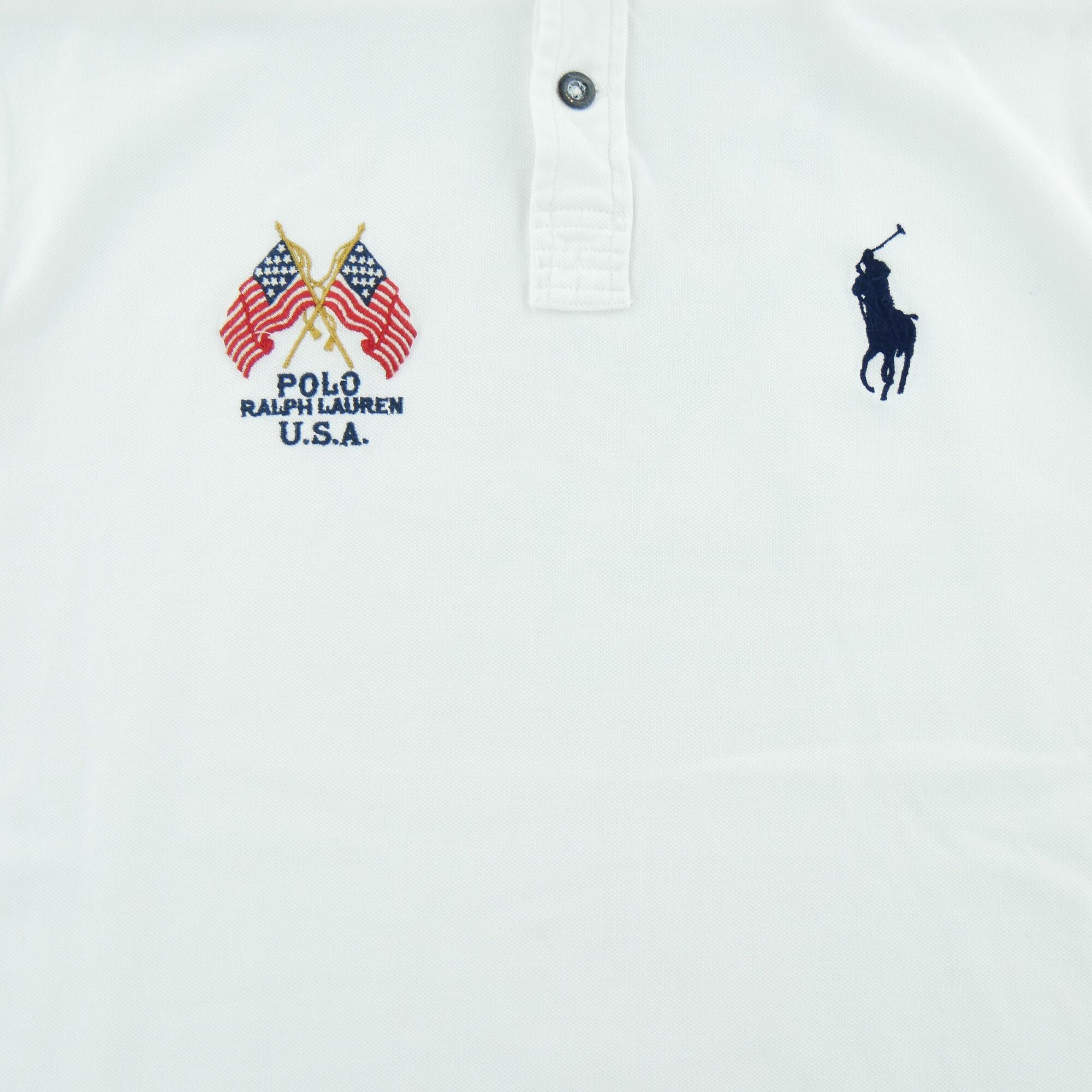 Tweedehands - Polo Ralph Lauren heren korte mouwen USA vlag - Als nieuw 4/6