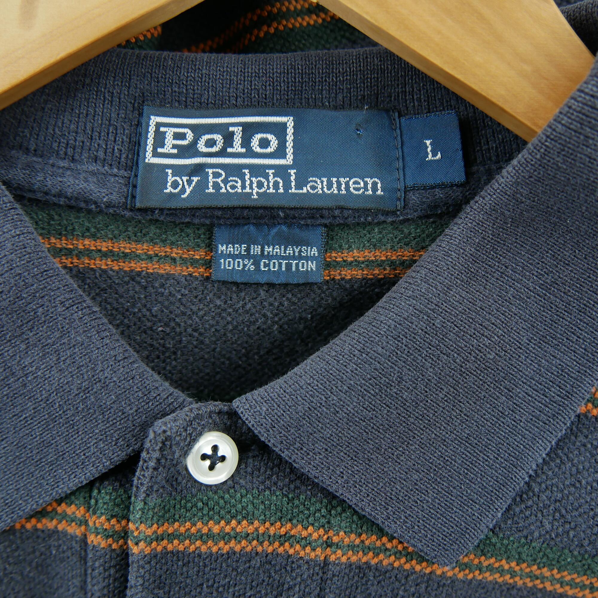 Tweedehands - Polo Ralph Lauren herenshirt lange mouwen blauw - Goede staat 7/7