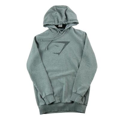 Tweedehands - heren hoodie gymshark sharkhead grijs - als nieuw