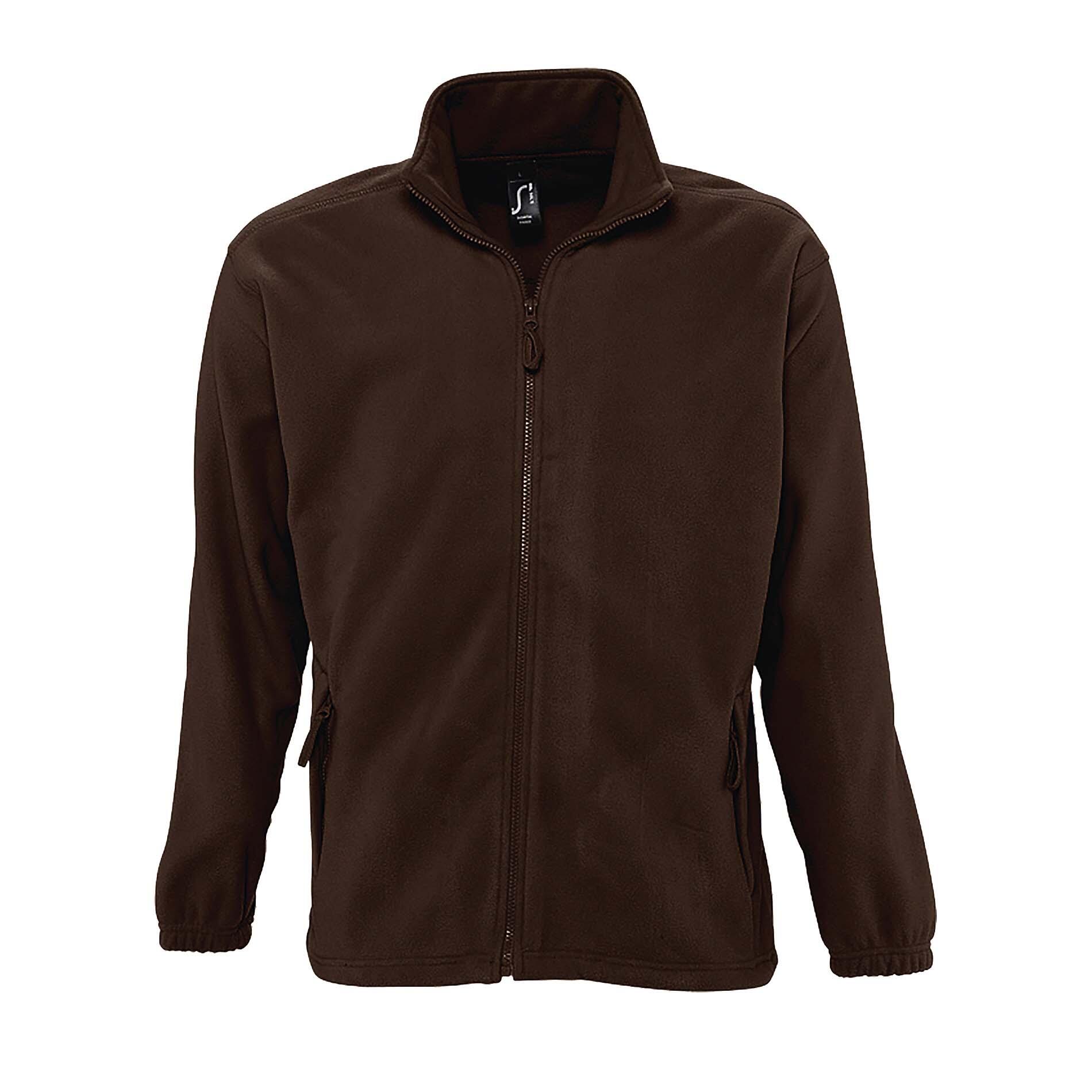 SOL'S Mens North Full Zip Outdoor Fleece Jacket (Dark Chocolate)