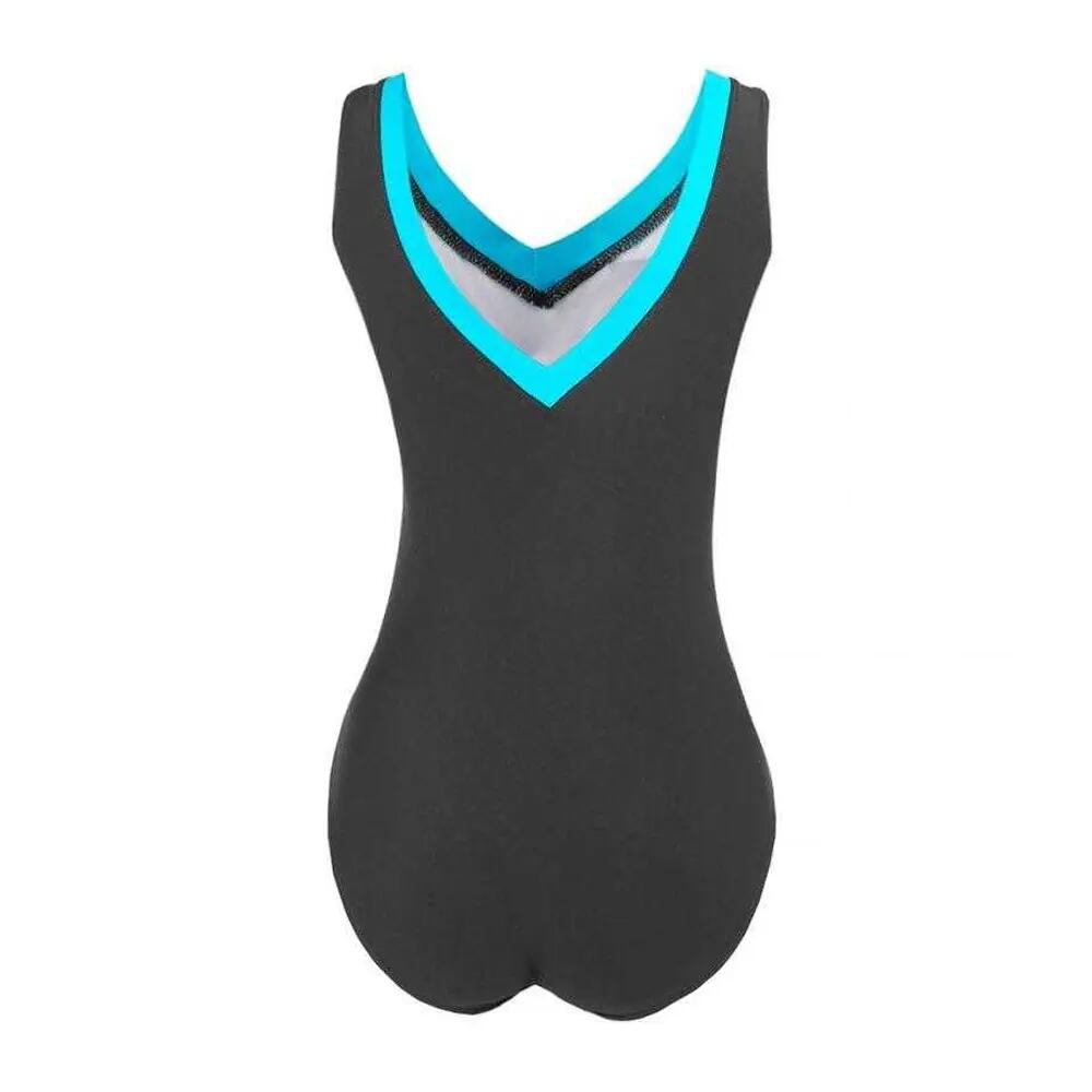 Maillot De Bain 1 Pièce ANGIE Femme (Bleu / Gris) 2/2