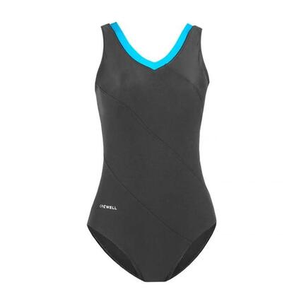 Maillot De Bain 1 Pièce ANGIE Femme (Noir / Rouge)