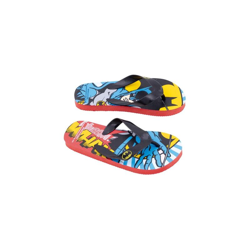 Papuci Flip-flops, pentru copii, model Batman, culoarea negru, Arditex, 32 EU
