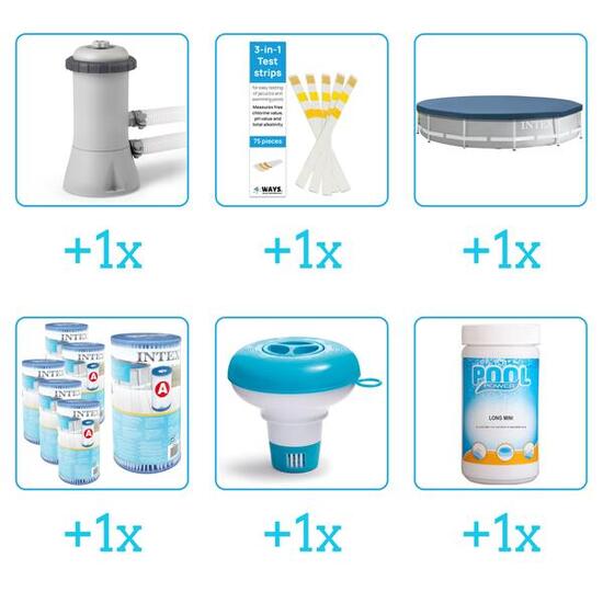 Kit d'accessoires pour piscine - 26710NP - 6-delig
