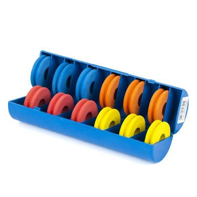 Porta terminali ABS 45mm per 12 rig blu