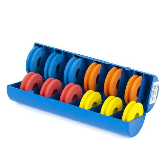 Porte bas de ligne ABS 45mm pour 12 montages bleu
