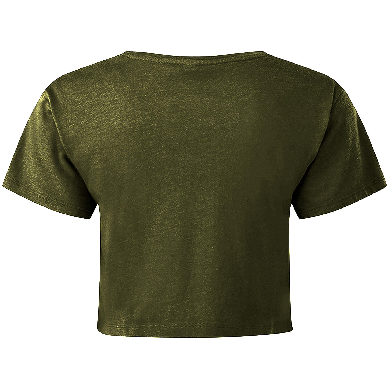 Womens/Ladies Crop Top (Olive) 2/3
