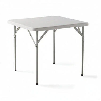 Table pliante portable 84x84x74 cm blanche