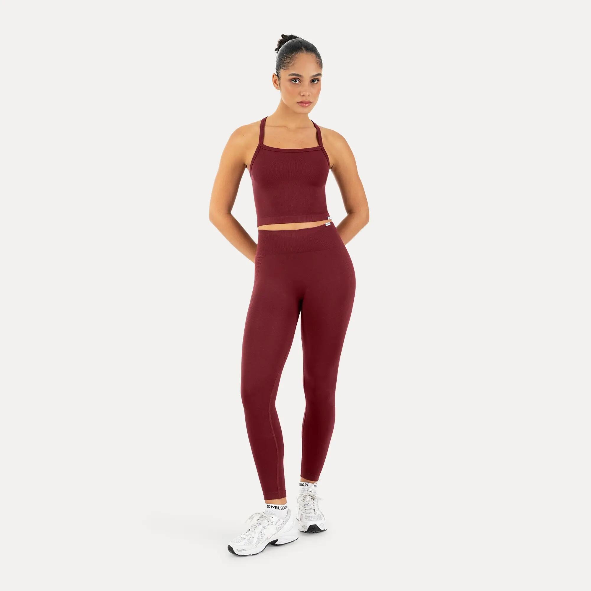 Damen Crop Top Vonda Bordeaux 3/6